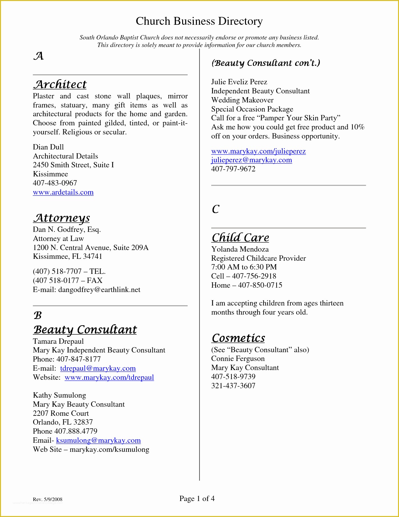 printable-church-directory-template