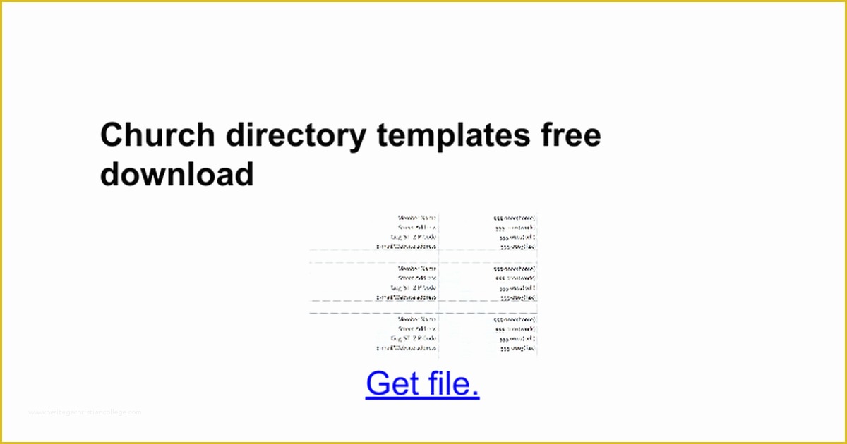 Free Church Directory Template Of Church Directory Templates Free Google Docs