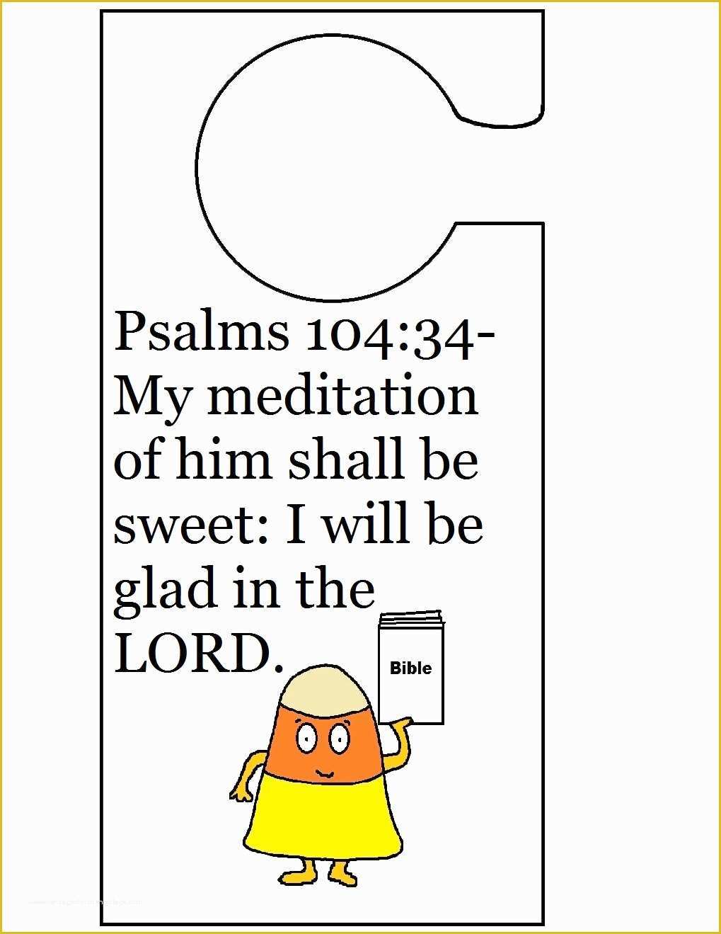 Free Church Door Hanger Template Of Church House Collection Blog Candy Corn Doorknob Hanger