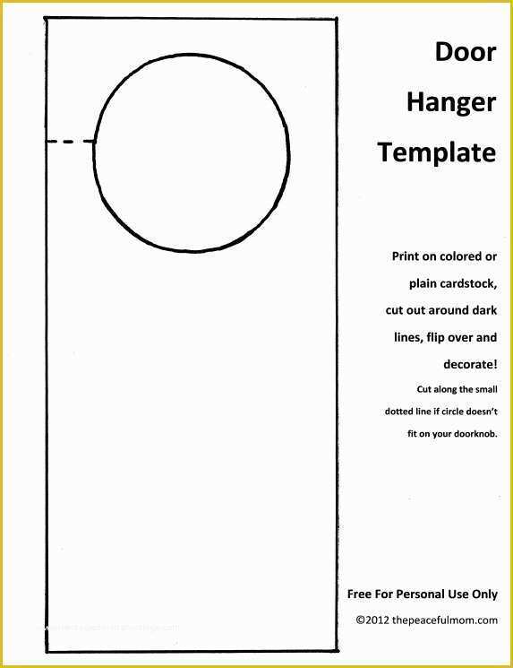 Free Church Door Hanger Template Of Door Knob Hanger Template Free Pokemon Go Search for