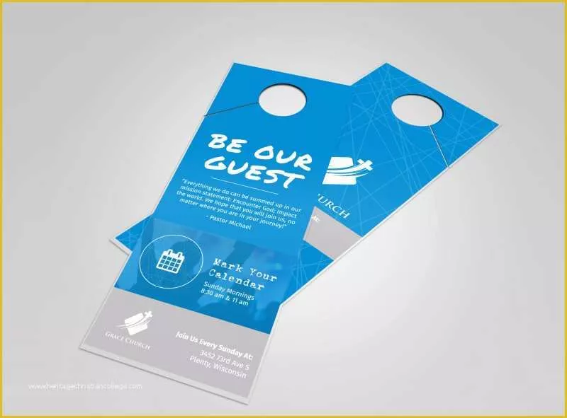 Free Church Door Hanger Template Of Grace Church Outreach Door Hanger Template