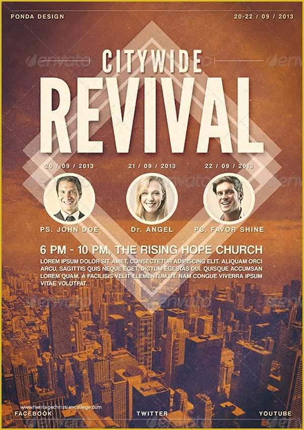 Free Church Flyer Templates Download Of 21 Revival Flyers Free Psd Ai Eps