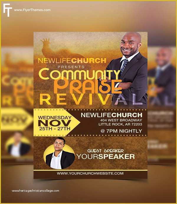 Free Church Flyer Templates Download Of Church Revival Flyer Template Free Templates Resume