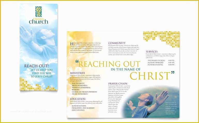 Free Church Flyer Templates Microsoft Word Of Christian Church Brochure Template Word &amp; Publisher