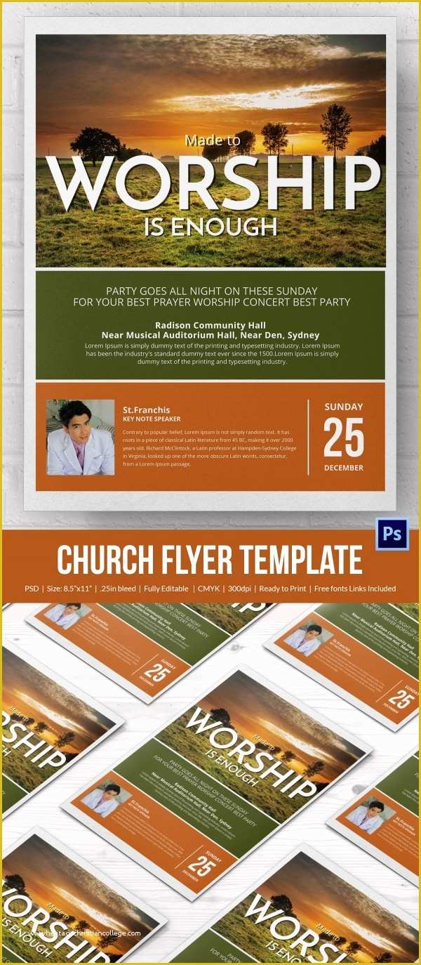 Free Church Flyer Templates Of Church Flyers 46 Free Psd Ai Vector Eps format