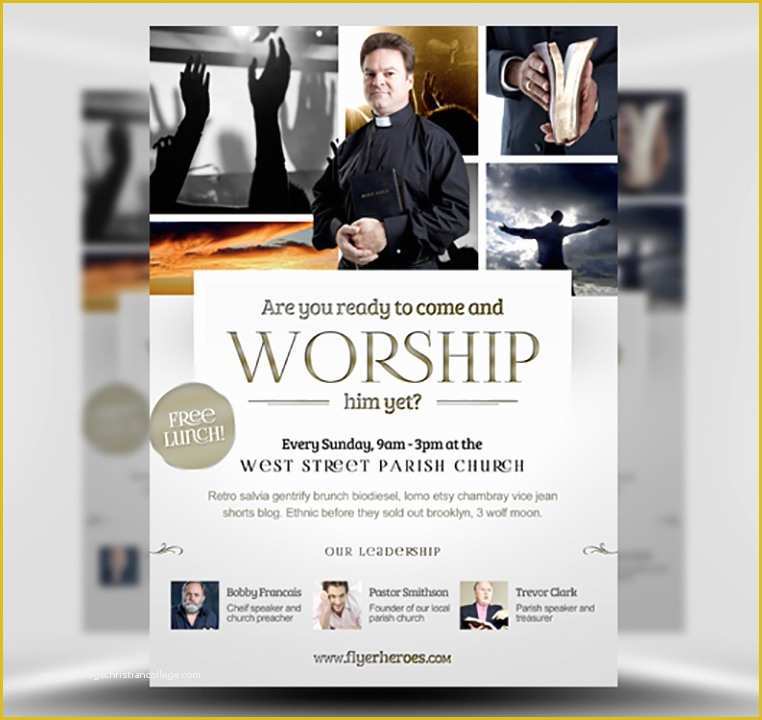 Free Church Flyer Templates Of Worship Church Christian Flyer Template Flyerheroes