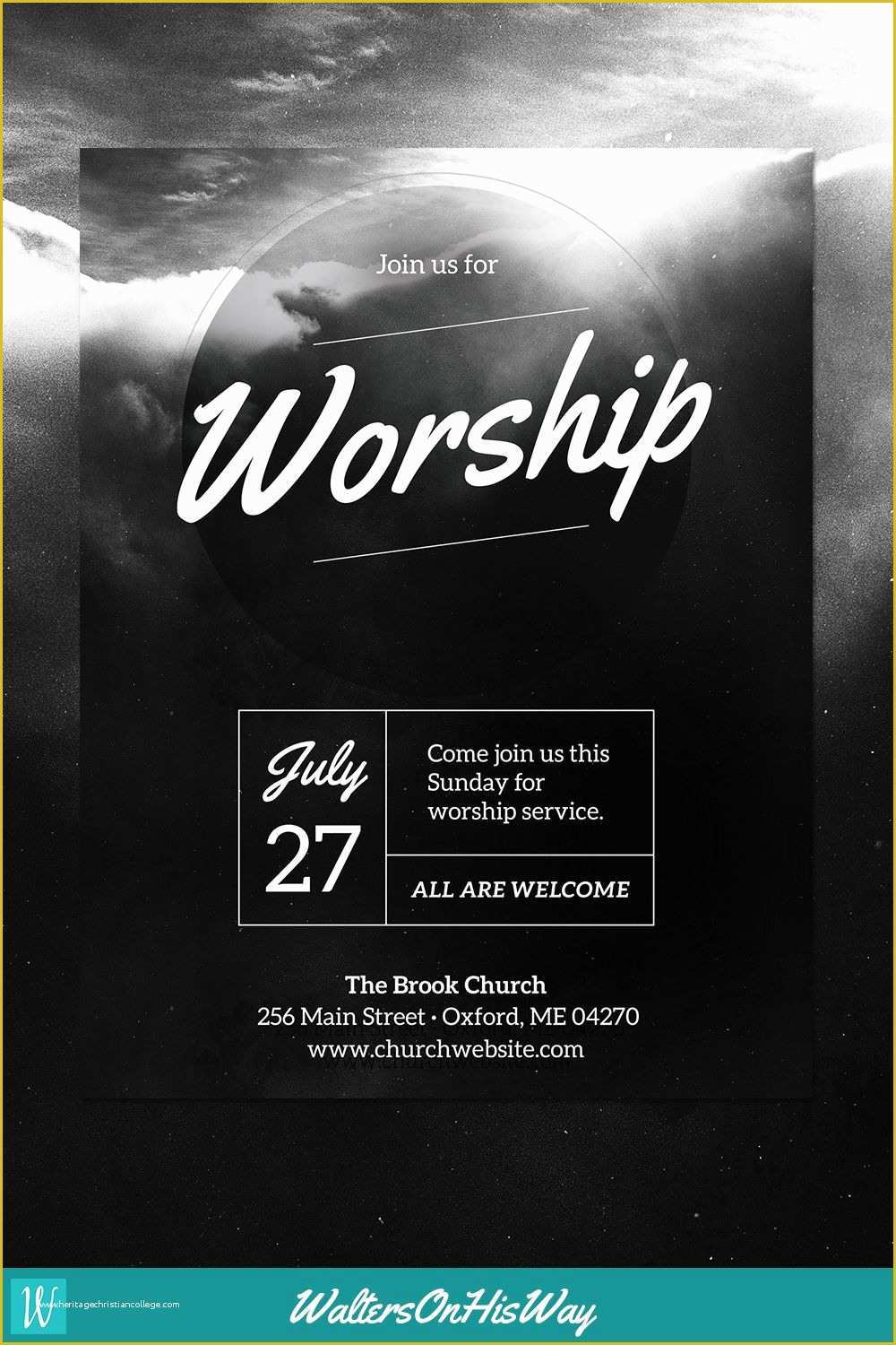 Free Church Flyer Templates Photoshop Of Diy Church event Flyer Template Heavenly Worship for