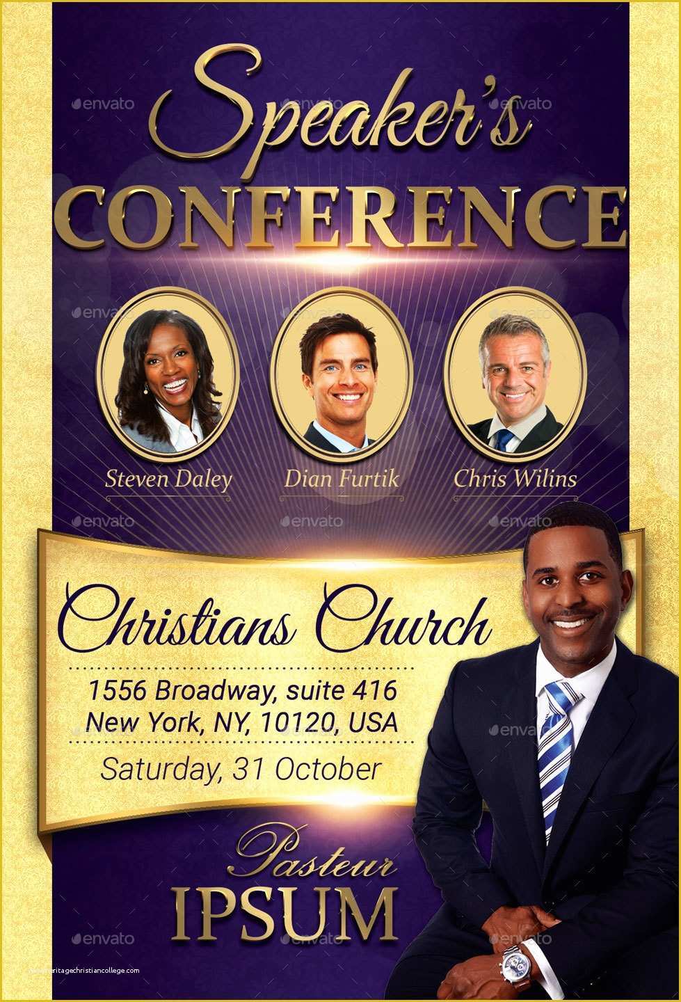 Free Church Flyer Templates Photoshop Of Speaker S Conference Church Flyer by Oloreon