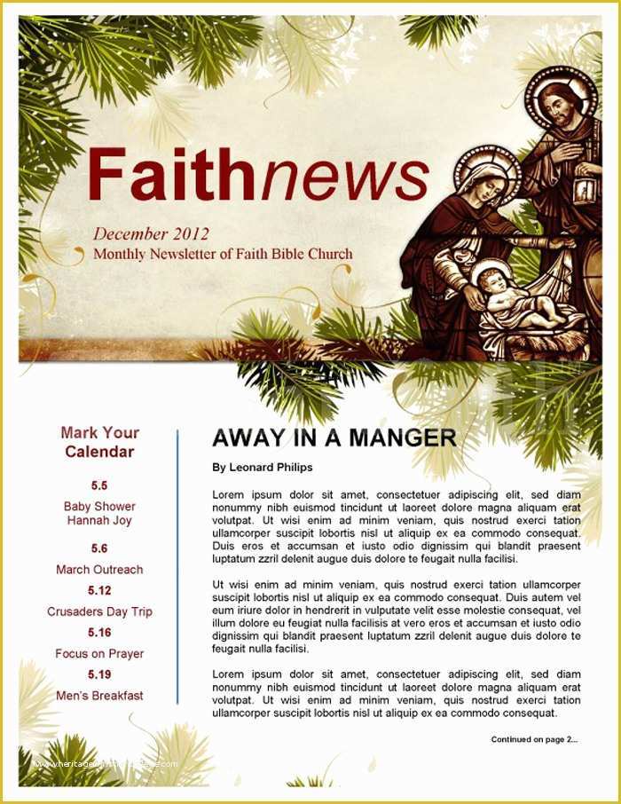 Free Church Newsletter Templates for Microsoft Publisher Of 15 Free Church Newsletter Templates Ms Word Publisher