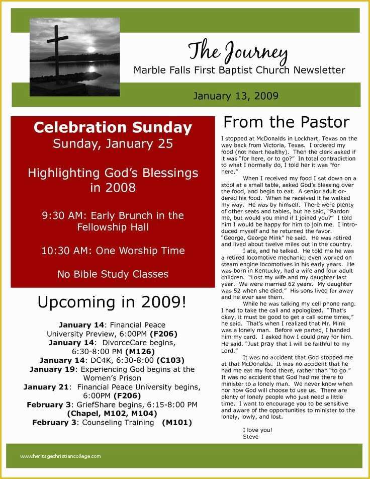 Free Church Newsletter Templates Of Church Newsletter Sampels