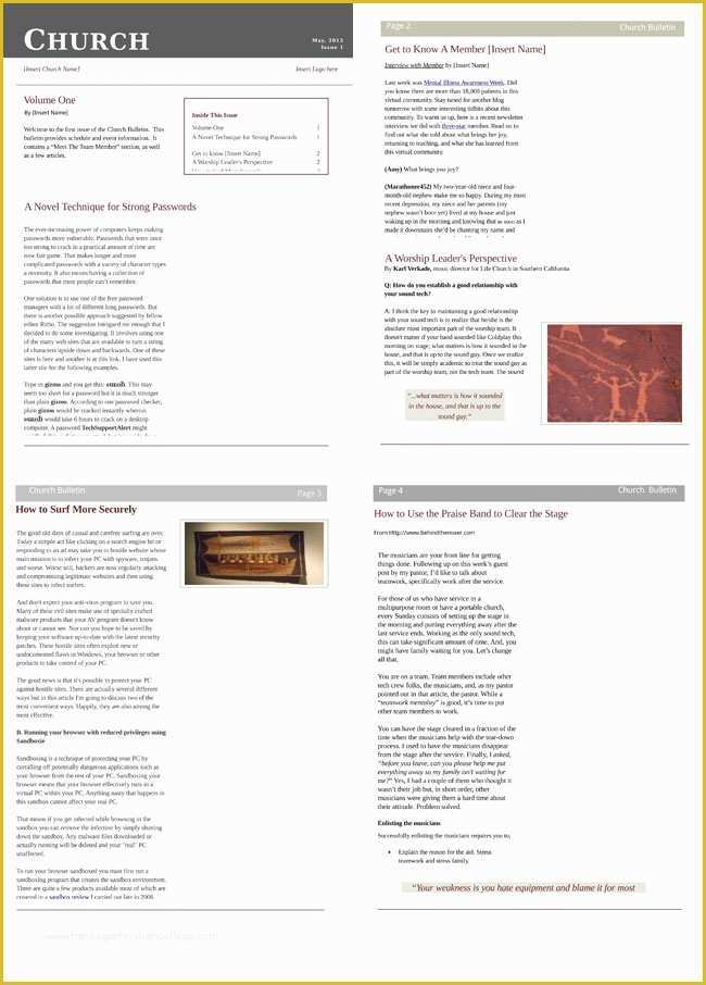 Free Church Newsletter Templates Of Free Church Newsletter Templates Editable In Microsoft Word