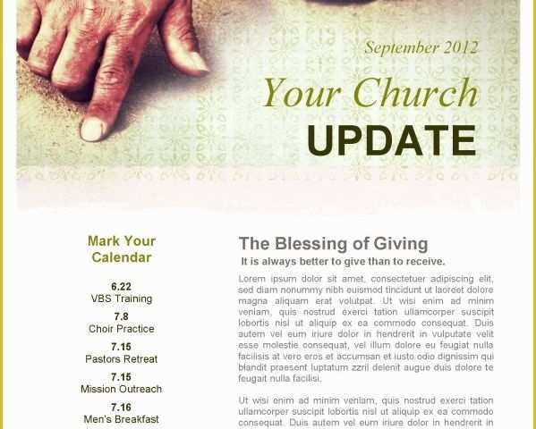 Free Church Newsletter Templates Of Set Free Church Bulletin