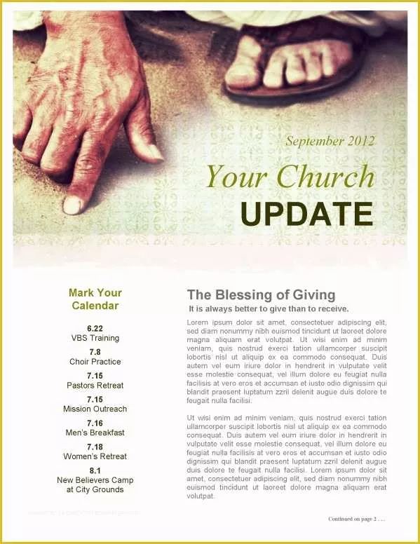 Free Church Newsletter Templates Of Set Free Church Bulletin