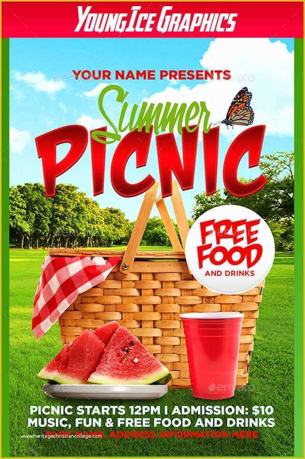 Free Church Picnic Flyer Templates Of 55 Summer Flyer Designs