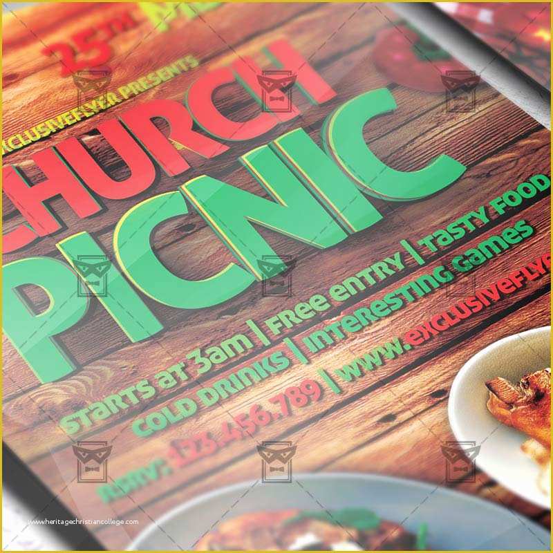 Free Church Picnic Flyer Templates Of Church Picnic 2 Premium Flyer Template Instagram On