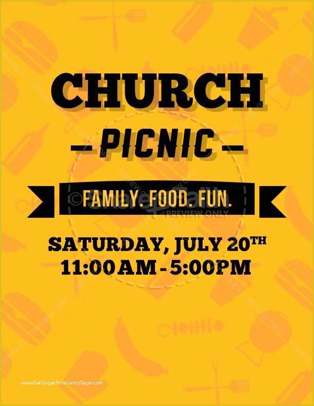 Free Church Picnic Flyer Templates Of Church Picnic Ministry Flyer Template