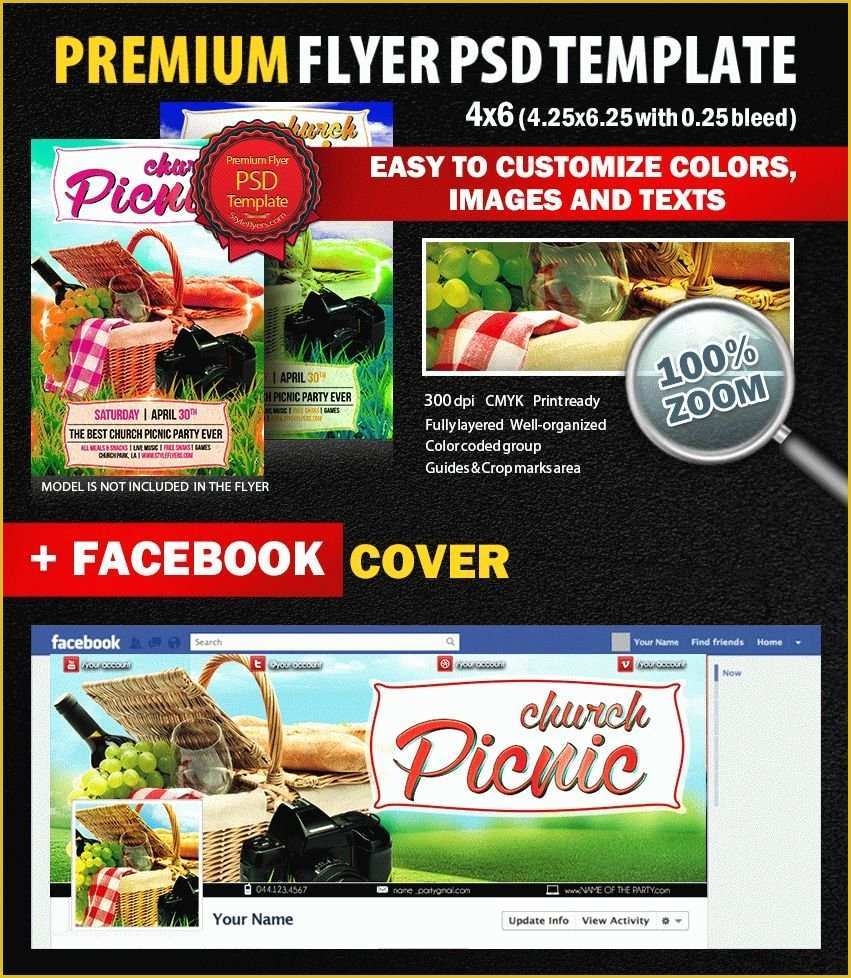 Free Church Picnic Flyer Templates Of Church Picnic Psd Flyer Template 7724 Styleflyers