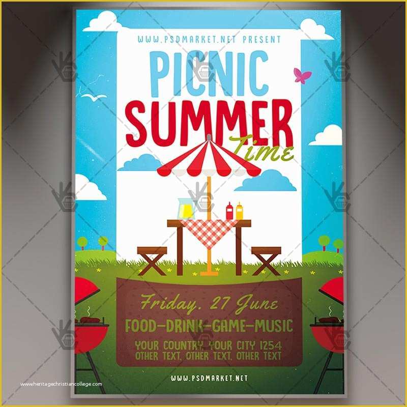 Free Church Picnic Flyer Templates Of Download Picnic Time Flyer Psd Template