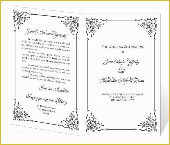 Free Church Program Template Microsoft Word Of 67 Wedding Program Template Free Word Pdf Psd