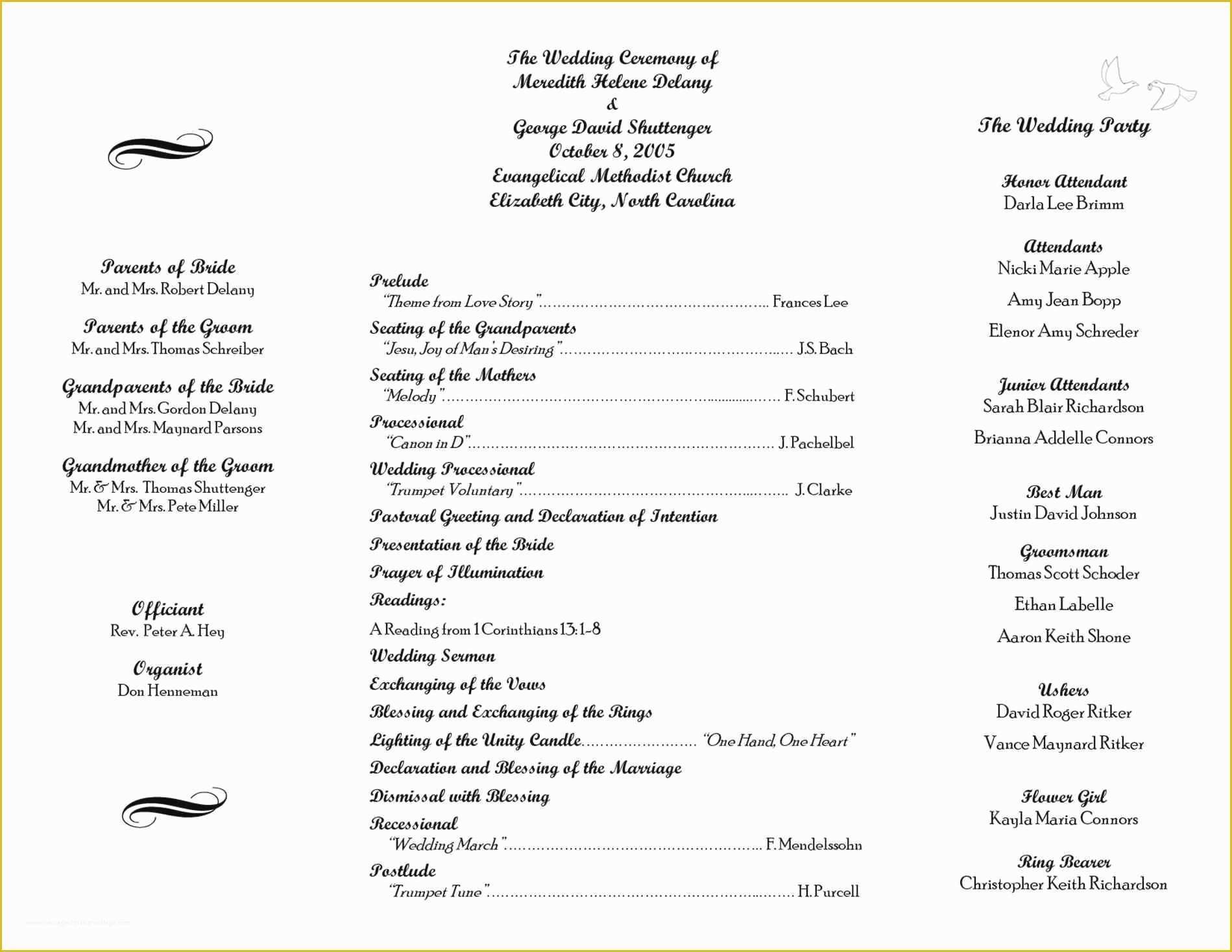 Free Church Program Template Microsoft Word Of Awesome Free Printable Wedding Program Templates Microsoft