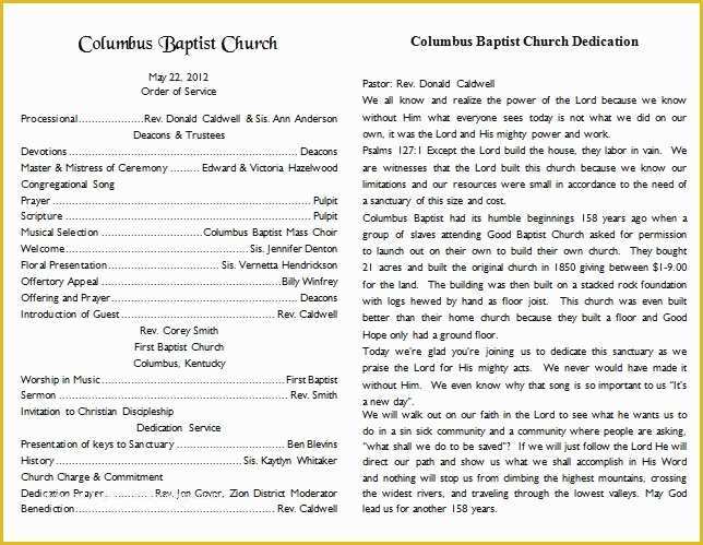 Free Church Program Template Microsoft Word Of Church Bulletin Templates