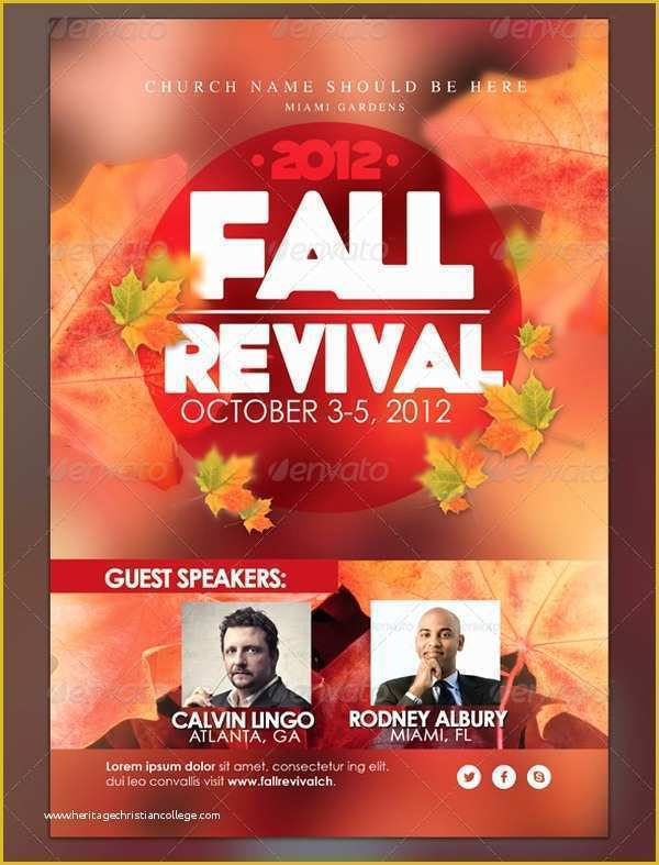 Free Church Revival Flyer Template Of 21 Revival Flyers Free Psd Ai Eps