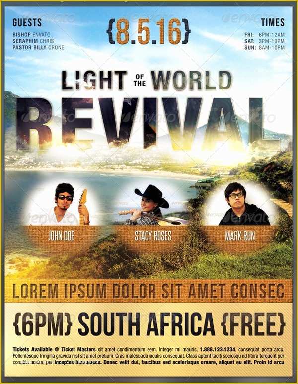 Free Church Revival Flyer Template Of 21 Revival Flyers Free Psd Ai Eps