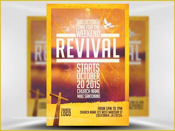 Free Church Revival Flyer Template Of 54 Sample Flyer Templates Psd Ai Indesign