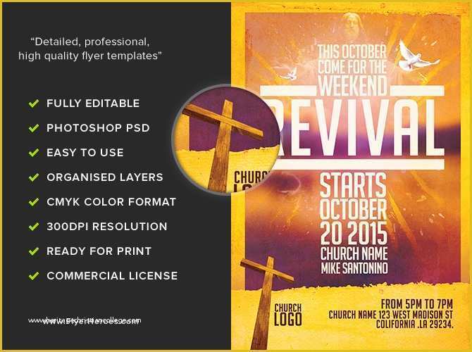 Free Church Revival Flyer Template Of Church Revival Flyer Template Flyerheroes