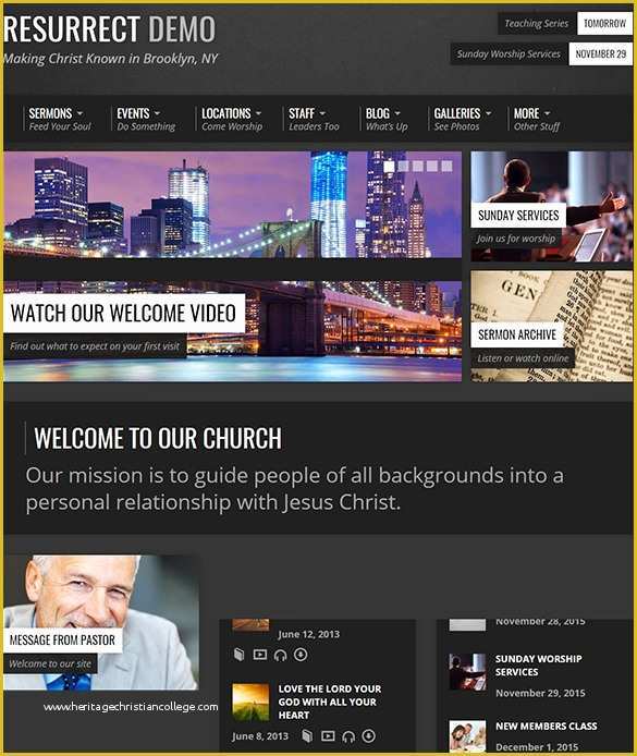 Free Church Website Templates Of 31 Church Website themes &amp; Templates