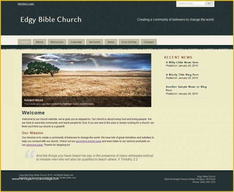 Free Church Website Templates Of Free Church Website Templates