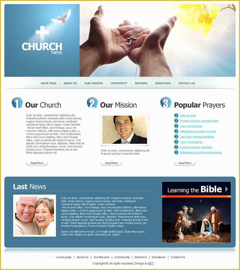 Free Church Website Templates Of Free Religious Website Template