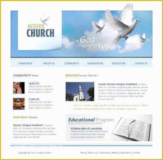 Free Church Website Templates Of Modern Church Website Template Templatesbox