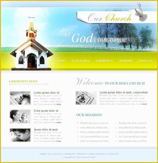 Free Church Website Templates Of Our Church Website Template Templatesbox