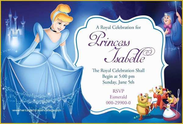 Free Cinderella Birthday Invitation Template Of 11 Disney Invitation Designs & Templates Psd Ai