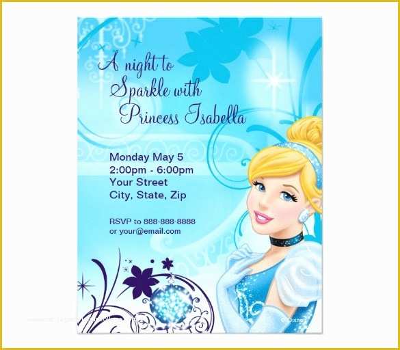 Free Cinderella Birthday Invitation Template Of 13 Amazing Cinderella Invitation Templates & Designs