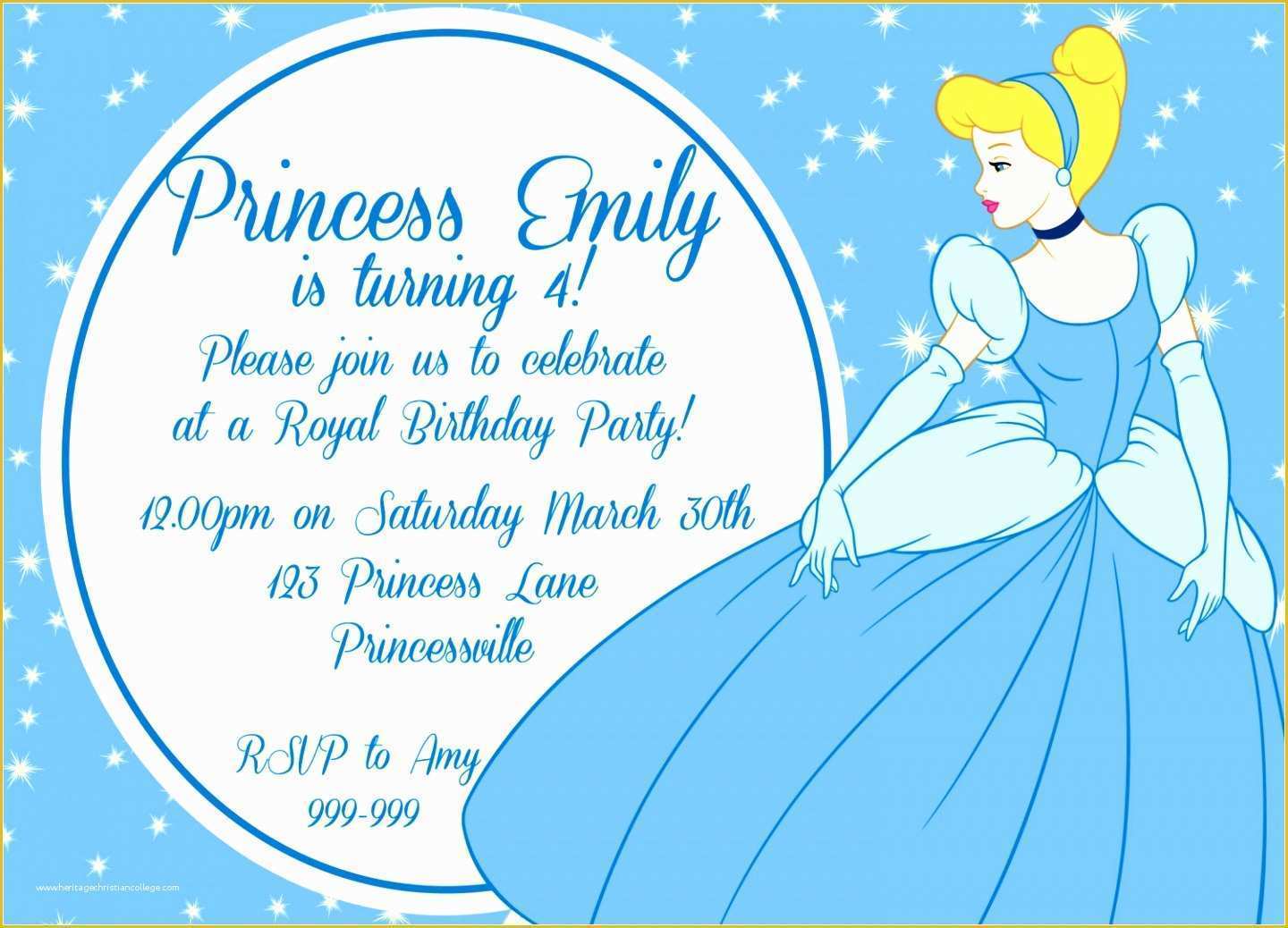 Free Cinderella Birthday Invitation Template Of 9 Cinderella Invitation Template Pwato