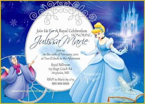 Free Cinderella Birthday Invitation Template Of Best 25 Cinderella Invitations Ideas On Pinterest