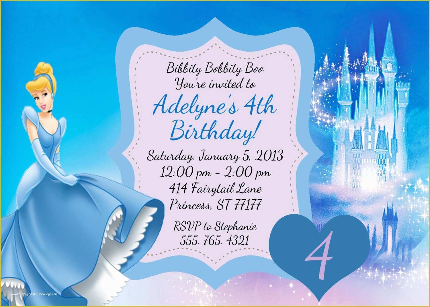 Free Cinderella Birthday Invitation Template Of Cinderella Birthday Invitation by Partypassiondesign On Etsy