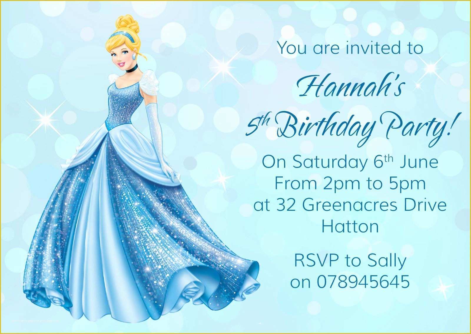 Free Cinderella Birthday Invitation Template Of Cinderella Birthday Invitation Wording