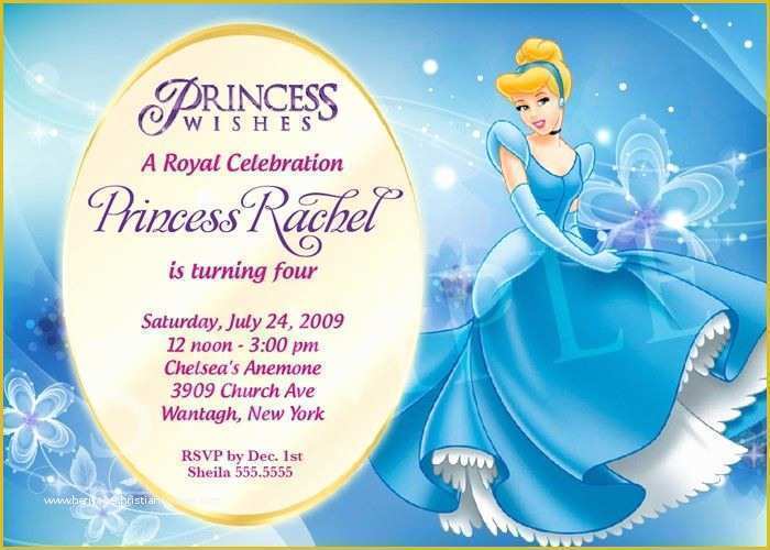 Free Cinderella Birthday Invitation Template Of Cinderella Invitations Printable