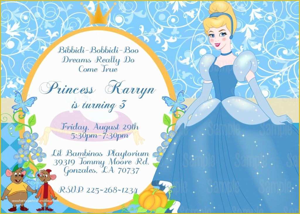 Free Cinderella Birthday Invitation Template Of Cinderella Party Invitation Free Printable