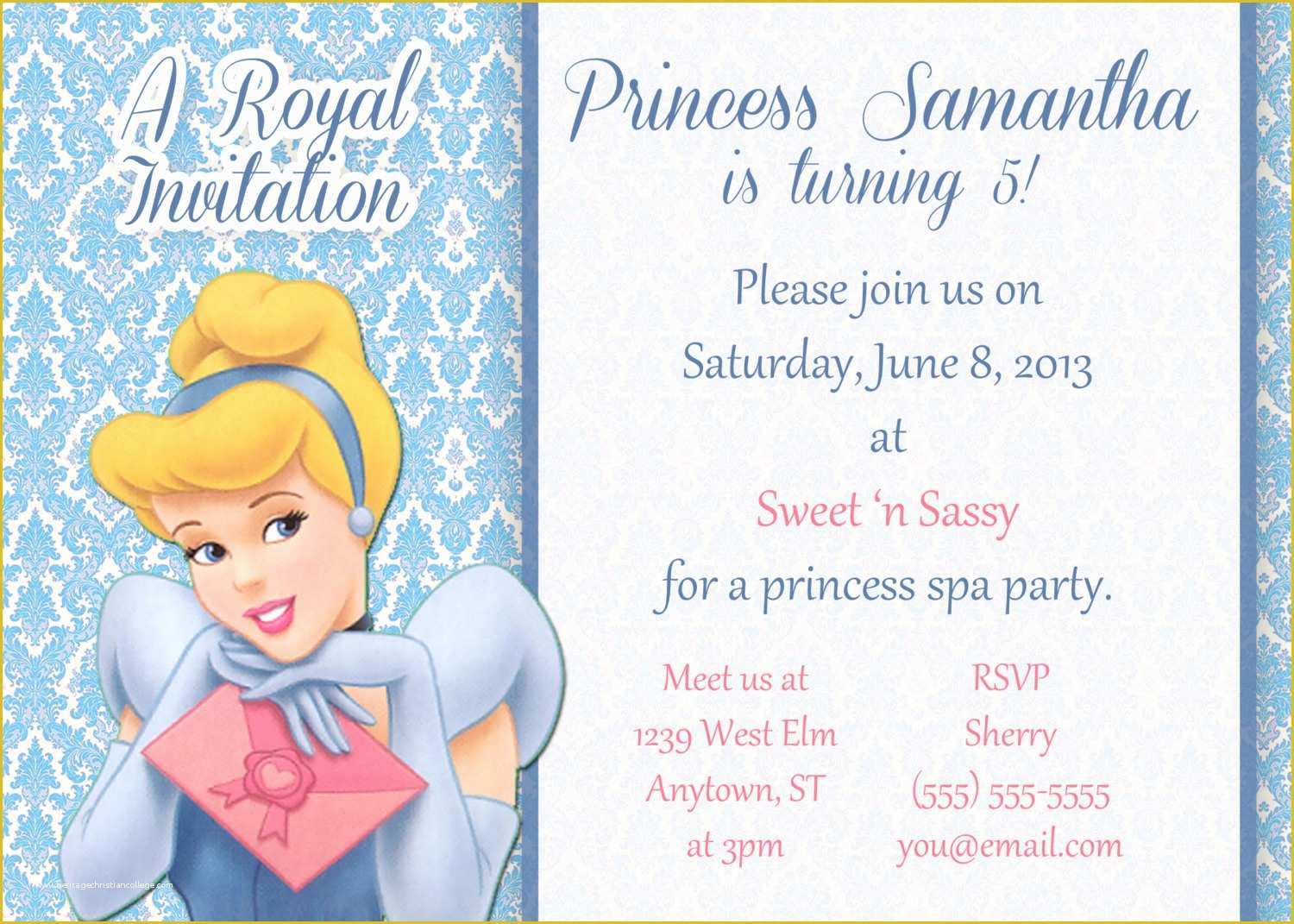 Free Cinderella Birthday Invitation Template Of Free Cinderella Birthday Invitation Template Jin’s