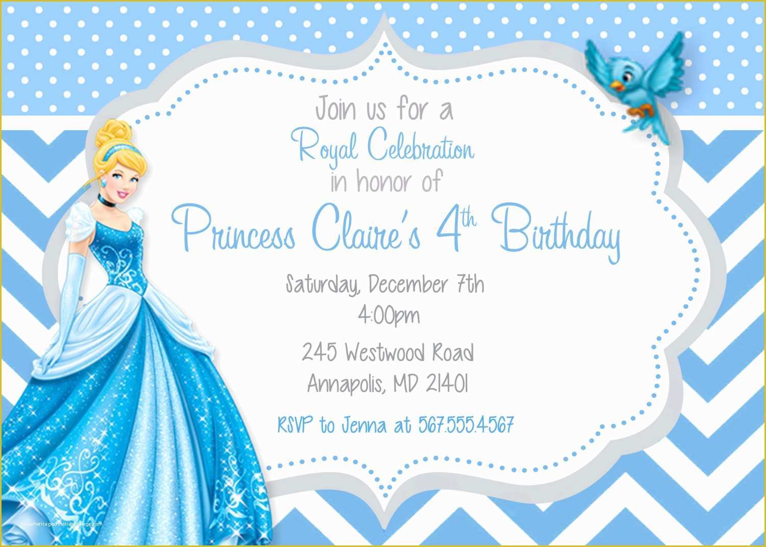 Free Cinderella Birthday Invitation Template Of Free Printable Cinderella Birthday Invitations – Free