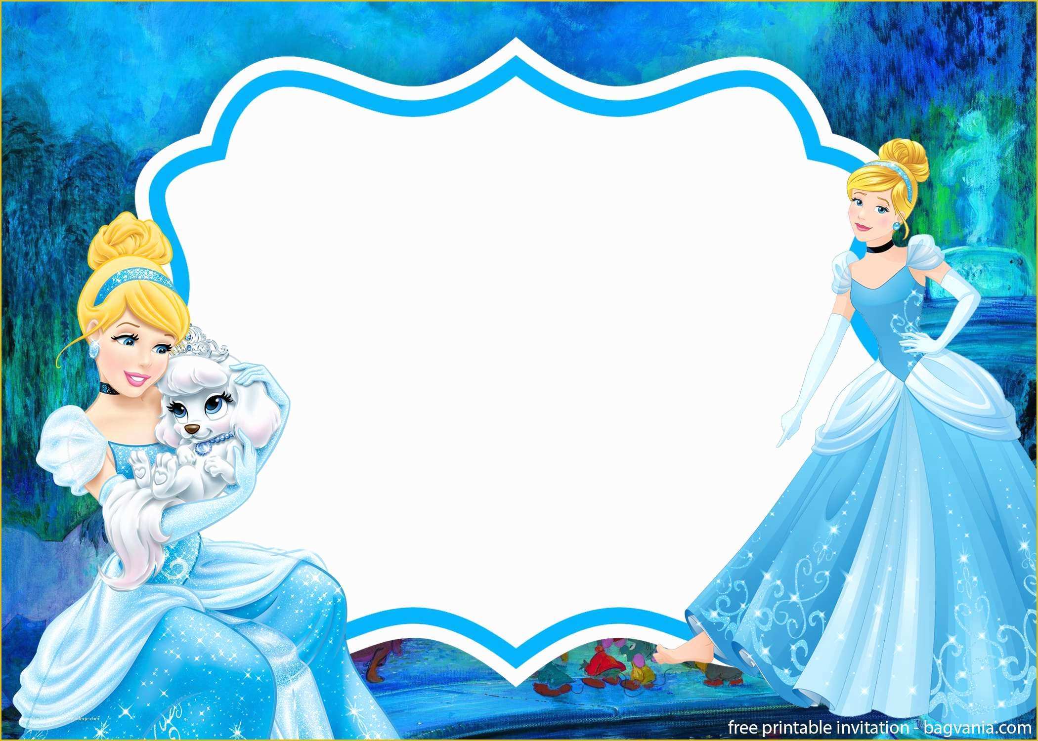 Free Cinderella Birthday Invitation Template Of Free Printable Cinderella Invitation Template – Free