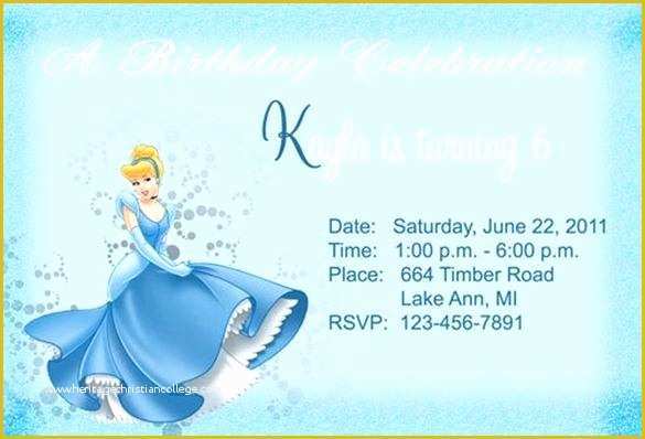 Free Cinderella Birthday Invitation Template Of Printable Cinderella Invites Birthday Invitations Pin