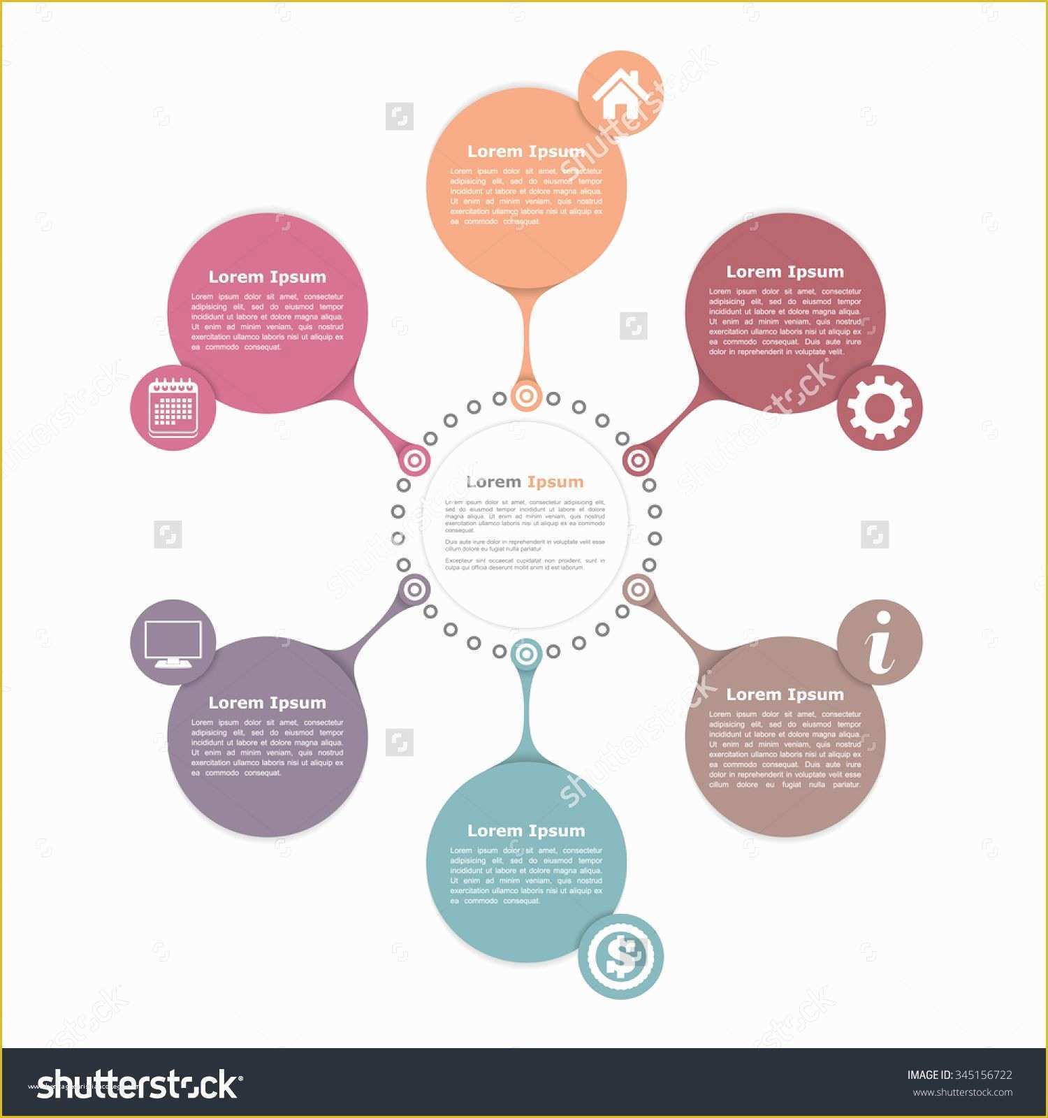 Free Circular organizational Chart Template Of Circle Flow Diagram Template with Six Elements Vector