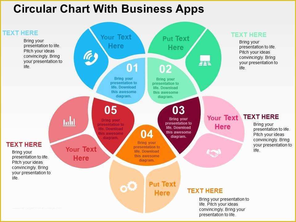 Free Circular organizational Chart Template Of Circular Chart with Business Apps Flat Powerpoint Design