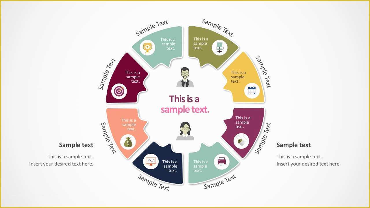 Free Circular organizational Chart Template Of Flat 8 Step Circular Diagram Template Slidemodel