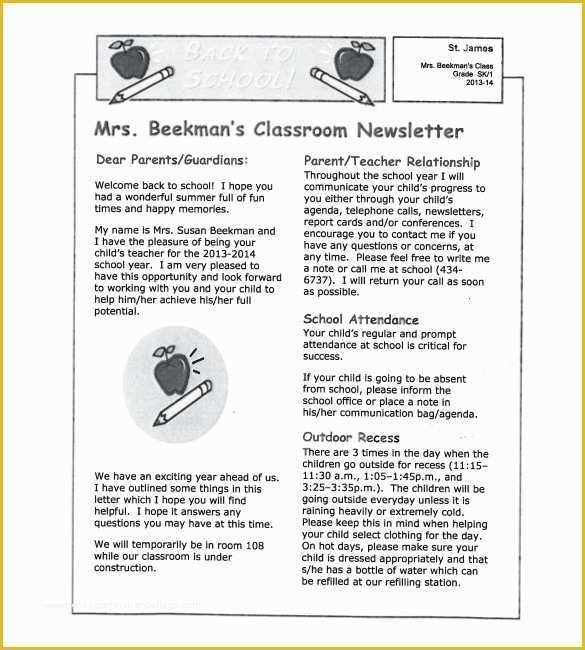 45 Free Classroom Newsletter Templates